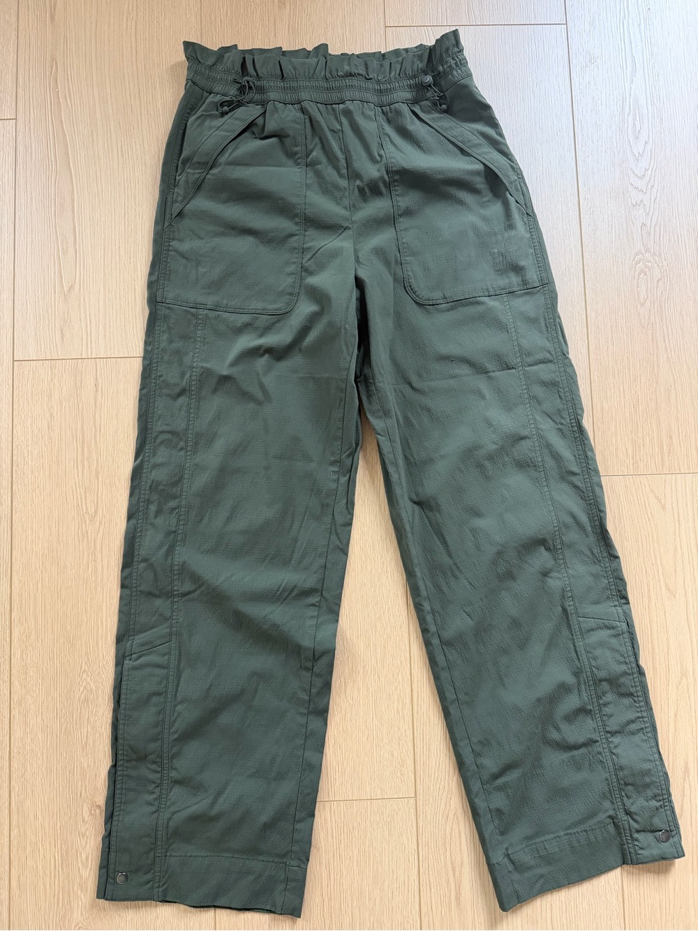 Athleta Dark Olive Paperbag Pants